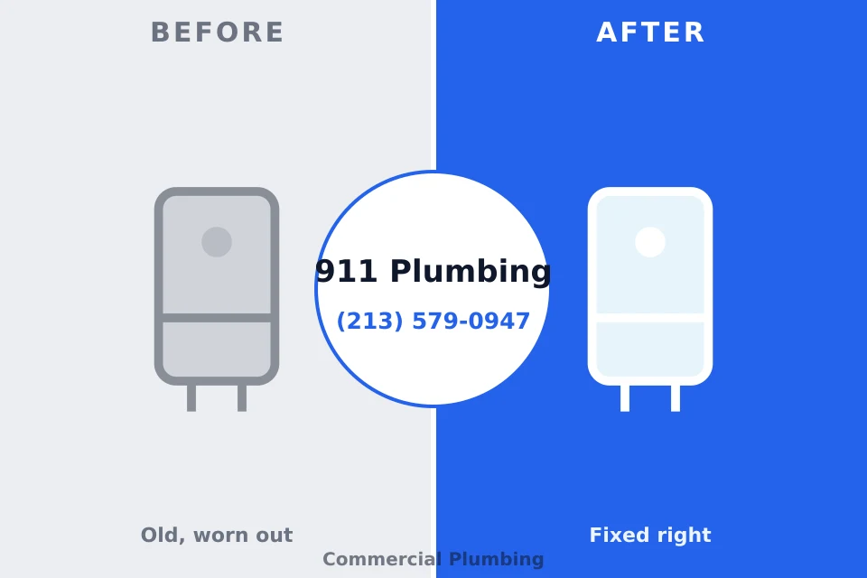Before and after: plumbing company Prairie Village, KS